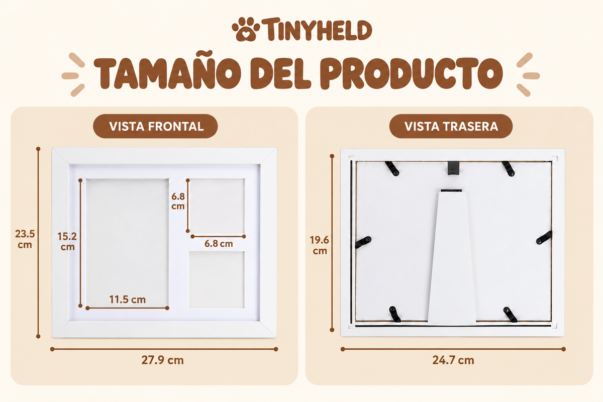 TinyHeld™-Marco de Recuerdo con Huella de tu Mascota